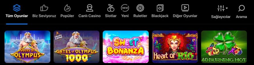 Sanslı Saray Casino'da Mevcut